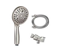 Configure Your Hand Shower with An On/Off Pause Switch And A High-Pressure Brushed Nickel Showerhead.
