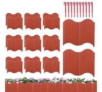 Confine per il giardino, bordi del prato e confine paesaggistico, confine flessibile da giardino, 20 pezzi, protezione per letto di fioriere espandibile, per cortile, terrazza, letto di