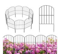 Confine per recinzioni da giardino, 10 pezzi di recinzione da giardino, barriera per animali in ferro, metallo antiruggine senza scavo, barriera per animali, 10% decorativi da giardino e confini per