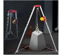 Confined Space Rescue - Kit anticaduta con treppiede regolabile con gambe retrattili, verricello da 29,9 m e arresto anticaduta nominale 1179,3 kg, attrezzatura di sicurezza essenziale per il