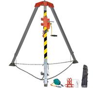 Confined Space Tr con arresto anticaduta e WinchKit autobloccante per la riparazione di tubi e la pulizia delle fognature, 15 m, imbracatura inclusa