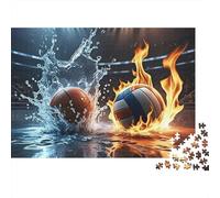 Conflitto di Basket Acqua Fuoco Puzzle 1000 Pezzi per Adulti 38x26cm/1000pcs