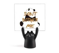 Conflitto emotivo Negativo Rifiuto Memo Holder Cartoon Gatto Nero Stand Decorazione