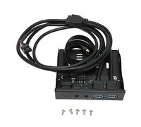 Confluent Pannello frontale per unità floppy da 3,5 pollici, Hub USB 3.2, 10 Gbps da Tipo C a 2 porte USB 3.0 con interfaccia altoparlante microfono audio, adattatore di