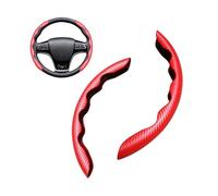 Confortevole Coprivolante Segmentato Carbonio per Ford Fiesta / 3-türer (Typ MK7 Bj.2013-07/2017, Pelle Microfibra Antiscivolo Inodore Regali per Donna e Uomo,Red