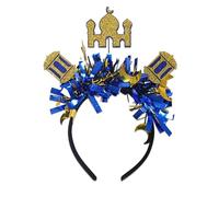 Confortevole fascia per capelli Eid Festival con polvere scintillante luna e stella per tutte le età festival occasione copricapo