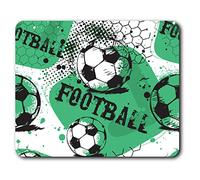 Confortevole Mat Mouse - Calcio Funky Modello Bambini Ragazzi 23.5 x 19.6 cm (9.3 x 7.7 pollici) per il calcolatore & computer portatile, ufficio, regalo, base antiscivolo - RM24610