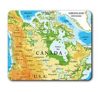 Confortevole Mat Mouse - Canada Mappa Canadian Viaggi 23.5 x 19.6 cm (9.3 x 7.7 pollici) per il calcolatore & computer portatile, ufficio, regalo, base antiscivolo - RM3164