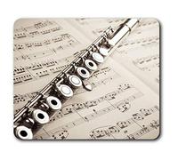 Confortevole Mat Mouse - Flauto strumento di musica Divertimento 23.5 x 19.6 cm (9.3 x 7.7 pollici) per il calcolatore & computer portatile, ufficio, regalo, base antiscivolo - RM2146