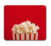 Confortevole Mat Mouse - Funky Rosso Popcorn Box Cinema 23.5 x 19.6 cm (9.3 x 7.7 pollici) per il calcolatore & computer portatile, ufficio, regalo, base antiscivolo - RM24474