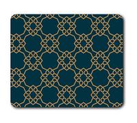 Confortevole Mat Mouse - Green Art Deco geometrica Divertimento 23.5 x 19.6 cm (9.3 x 7.7 pollici) per il calcolatore & computer portatile, ufficio, regalo, base antiscivolo - RM2454