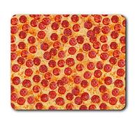 Confortevole mouse mat - Pizza peperoni Ragazzi adolescenti 23.5 x 19.6 cm (9.3 x 7.7 pollici) per il calcolatore & computer portatile, ufficio, regalo, base antiscivolo - RM3874