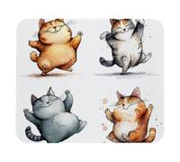 Confortevole Tappetino per Il Mouse Anti-Slip Rubber Cute Custom Pattern Artoon Cute Cats Gaming Mousepad Tampone per Mouse 25x30cm per Computer,Laptop,Ufficio