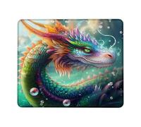 Confortevole Tappetino per Il Mouse Dragon Underwater Bubbles Cool Animal Head Gaming Mousepad Tappetino per Mouse 25x30cm per Ufficio,Laptop,PC