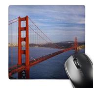 Confortevole Tappetino per Il Mouse Golden Gate Bridge San Francisco California Chuck Haney 25X30Cm, Tampone per Mouse Superficie Liscia Gaming Mousepad per Ufficio Laptop Computer