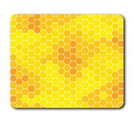 Confortevole tappetino per il mouse - Golden Honeycomb Bee modello 23.5 x 19.6 cm (9.3 x 7.7 inches) per il calcolatore & computer portatile, ufficio, regalo, base antiscivolo - RM2004