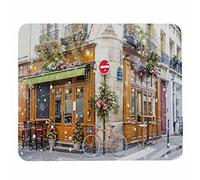 Confortevole Tappetino per Il Mouse Paris Corner Cafe on Christmas Holidays Gaming Mousepad Tappeto Mouse 25x30cm per Casa,Ufficio,Computer
