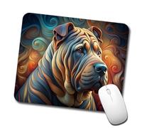 Confortevole Tappetino per Il Mouse Shar Pei Dog Abstract Art 25X30Cm, Tappeto Mouse Superficie Liscia Gaming Mousepad per Casa Computer Pc