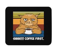 Confortevole Tappetino per Mouse, Shhh! Coffee First Espresso Devotee Cute Drinking Kittens Graphic Tappetino per Il Mouse Ergonomico Gaming Mousepad per Ufficio Computer Laptop