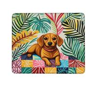 Confortevole Tappetino per Mouse, Tropical Dog Warm Brown Animal Tappetino per Il Mouse antisfilacciamento Gaming Mousepad per PC Ufficio Computer
