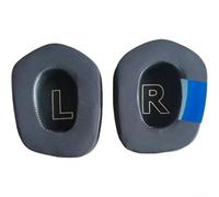 Confortevoli cuscinetti auricolari in flanella per cuffie Logitech G733 G335, installazione rapida, cuscinetti in schiuma gel di raffreddamento grigi (nero)