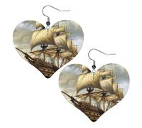 Confortevoli Orecchini Donna Pendenti Age of Discovery Ship Waterdrop di Orecchino Stampa Orecchini Pendenti per Vacanze Decorazioni Bambina