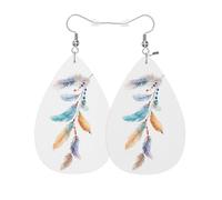 Confortevoli Orecchini Donna Pendenti Beautiful Feathers Watercolor Boho Ethnic Bird Orecchino Da Donna Leggero Orecchini Pendenti Lunghi Per Festa Festa Della Mamma Bambina