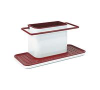 Confortime 105147 Contenitore per Sistemare Multiuso, Bianco e Rosso, 30.5 x 13 x 14.2 cm