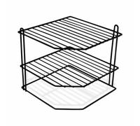 Confortime Supporto per Piatti angolare Nero 22 x 22 x 25 cm (8 Pezzi)