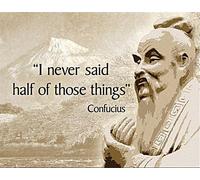 Confucius I Never Said Mezza Those Things Segno Del Metallo 410mm x 300mm (De )