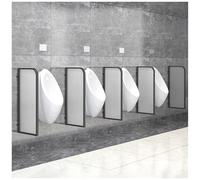 Confulto per la privacy degli orinatoi per uomini, divisione del bagno pubblico montato a parete con vetro temperato, schermo della privacy degli orinatoi per hotel, scuola, centro commerciale,