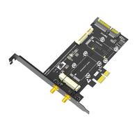 CONFUSE Adattatore Combinato Mini PCIE A PCI-e 1X 2in1 e Adattatore da MSATA A SATA3 con Slot per Scheda SIM per WiFi