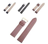 Cong Yi 10 colori cinturino orologio in pelle orologi cinturino 12mm 14mm 16mm 18mm 20mm 22mm 24mm compatibile con donne uomini cinturini cinturini for orologi di colore solido(Brown,20mm)