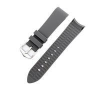 Cong Yi 18mm 20mm 22mm 24mm cinturino in silicone morbido universale gomito arco elastico sport cinturino di ricambio impermeabile accessori for orologi(Grey,18mm)