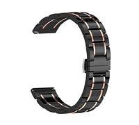 Cong Yi 20mm 22mm 24mm Band in ceramica di lusso adatto for Samsung Galaxy 3 orologio 46mm 42mm ingranaggio S3 cinturino attivo 2 40 44mm Smart watch cinturino in ceramica(Black Rose Gold,20mm)