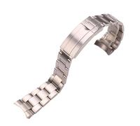 Cong Yi Braccialetto in acciaio inox 316L Acciaio inossidabile Braccialetto da 20mm Argento Spazzolato Collegamenti a vite Curve End Metallo cinturino in metallo cinturino