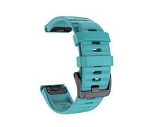 Cong Yi Cinturino a banda compatibile con Garmin Fenix 6 6x Pro Quick Compatibile con cinturino da 22 mm 26mm Fenix 5 5x Plus a rilascio rapido in silicone(Blue green,22mm for Fenix6 5)