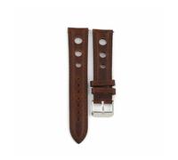 Cong Yi Cinturino For Orologio Fatto A Mano Cera Oleosa Traspirante Pelle Di Cavallo Pazzo 18 19 20 21 22 Polsino Con Cinturino A Sgancio Rapido In Vera Pelle(Brown,19mm)