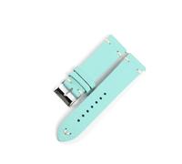 Cong Yi Cinturino For Orologio In Pelle Di Mucca Con Motivo Litchi, Cinturino Con Cuciture Fatte A Mano Da 16-22 Mm, Accessori For Sostituire Il Cinturino For Uomo E Donna(Light green,18mm)
