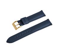 Cong Yi Cinturino For Orologio In Tela Da Vela Con Design Bifacciale Da 20 Mm E 22 Mm, Cinturino Da Polso In Pelle Impermeabile A Sgancio Rapido, Smartband(Blue-Gold Buckle,22mm)