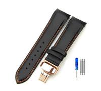 Cong Yi Cinturino for Orologio in Vera Pelle di Mucca Compatibile con Tissot T035 Couturier Men Arc Interface T035410 T035617 T035627 T035614 T035439 T035407 Cinturino(Black Orange-Rose-B1,24mm)