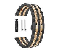 Cong Yi Cinturino in acciaio inossidabile compatibile con Galaxy Watch 3 LTE 41mm 45mm Cinturino Bracciale for Gear Sport/S2 S3 42mm 46mm 20mm 22mm Cinturini(Black Rose Gold,For Active)