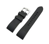 Cong Yi Cinturino in gomma fluoro di premium-grado cinturino da 20 mm 22mm 24mm braccialetto a sguardo a sgancio rapido a sguardo for ogni bandiera di orologi di marca(Black silver,20mm)