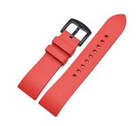Cong Yi Cinturino in gomma fluoro di premium-grado cinturino da 20 mm 22mm 24mm braccialetto a sguardo a sgancio rapido a sguardo for ogni bandiera di orologi di marca(Red black,22mm)