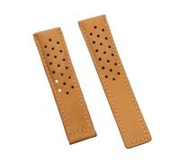 Cong Yi Cinturino in pelle di mucca di qualità da 22 mm compatibile con cinturino for orologio da uomo, cinturino da polso, accessori, fibbia pieghevole(Yellow strap,Without buckle)