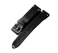 Cong Yi Cinturino in Vera Pelle 18 20 22MM Bracciale Vintage da Uomo Morbido, Braccialetto in Pelle di Vacchetta Primo Strato(Brack,20mm)