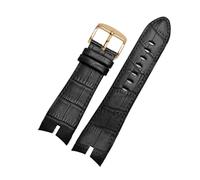 Cong Yi Cinturino In Vera Pelle 26mm Compatibile Con Roger Dubuis Compatible with Cinturino Serie EXCALIBUR Quadrante 42mm RDDBEX0405 Accessori Uomo(Black gold)
