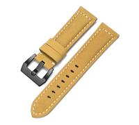 Cong Yi Cinturino in vera pelle compatibile con cinturino for orologio Panerai da uomo e da donna PAM111/441/312 Crazy Horse Belt 20 mm 22 mm 24 mm 26 mm(Light Brown-Black,22mm)