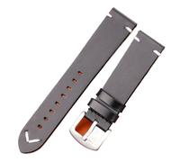 Cong Yi Cinturino in Vera Pelle Fatto A Mano Cera D'olio Cinturino for Orologio in Pelle Bovina Smart 18mm 20mm 22mm 24mm Brwon Cinturino Nero Verde Giallo(Black Silver Clasp_18mm)