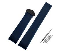 Cong Yi Compatibile con cinturino in gomma con Tag way201a / way211a 300 | 500 Cinturino da polso 21mm 22mm ARC End Black Black Watch Band Band con fibbia pieghevole(Blue black clasp,22mm)